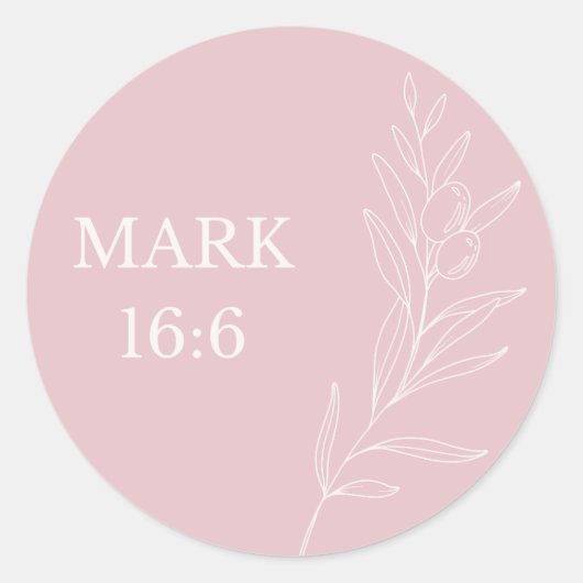 Mark 16:6 Easter Sticker – He Is Risen (Voorkant)