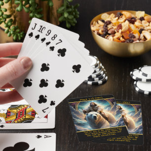 Mark 1:13 (NIV) Polar Beer Journey AI Art Pokerkaarten
