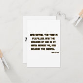 Mark 1:15 KJV Bijbel Schrift Groet Kaart (Voorkant / Achterkant in situ)