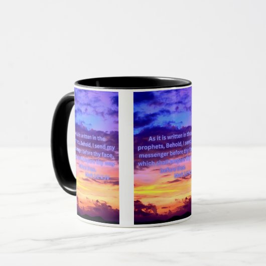 Mark 1:2 KJV Bijbelverse Pic Two-Tone Mok (Voorkant links)