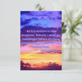 Mark 1:2 KJV Bijbelverse Pic Wenskaart Kaart (Staand voorkant)