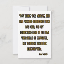 Mark 4:12 KJV Bijbel Schrift Groet Kaart