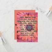 Mark 4:12 KJV Bijbel Schrift Pic Groet Kaart (Voorkant / Achterkant in situ)