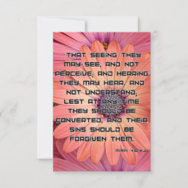 Mark 4:12 KJV Bijbel Schrift Pic Groet Kaart