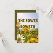 Mark 4:14 KJV Bijbel Schrift Pic Groet Kaart (Voorkant / Achterkant in situ)