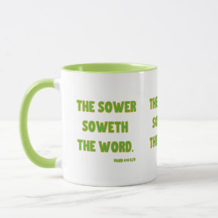 Mark 4:14 KJV Bijbel Schrift Twee-Tone Mok