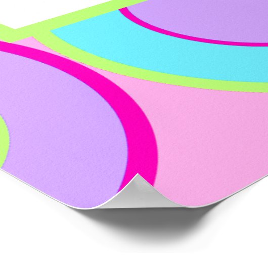 Mark 4:35 Lila en turquoise donuts met vulling Poster (Hoek)