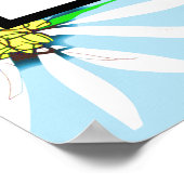 Mark 4:35 Vette madeliefjes - Pastel Blauw Geel Poster (Hoek)