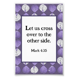 Mark 4:35 Viskopbladeren Lila Foto Afdruk