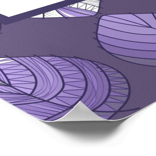 Mark 4:35 Viskopbladeren Lila Poster (Hoek)