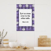 Mark 4:35 Viskopbladeren Lila Poster (Keuken)