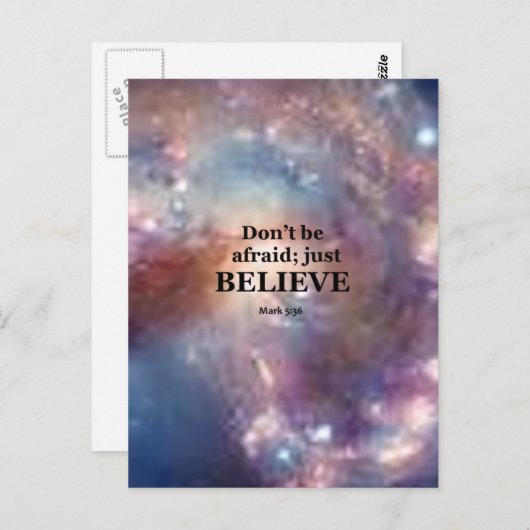 Mark 5:36 briefkaart (Voorkant / Achterkant)