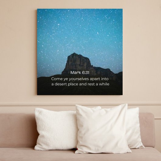 Mark 6:31 KJV Wall Art – Scripture Poster