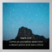 Mark 6:31 KJV Wall Art – Scripture Poster (Voorkant)