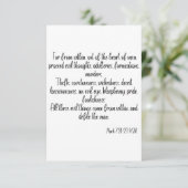 Mark 7:21-23 KJV BijbelscriptWenskaart Kaart (Staand voorkant)