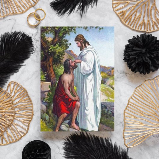 Mark 8:22-26 Jesus Heals een Blind Man briefkaart