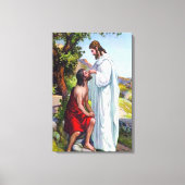Mark 8:22-26 Jesus Heals een Blind Man Canvas (Voorkant)