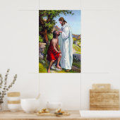 Mark 8:22-26 Jesus hoort een blind Man Poster (Keuken)