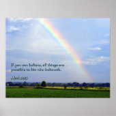 Mark 9:23 Regenboog Poster (Voorkant)