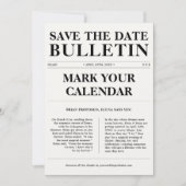 Mark Calendar Classic Bulletin Nieuwsblad Trouwen Save The Date (Voorkant)