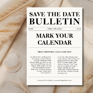 Mark Calendar Classic Bulletin Nieuwsblad Trouwen Save The Date