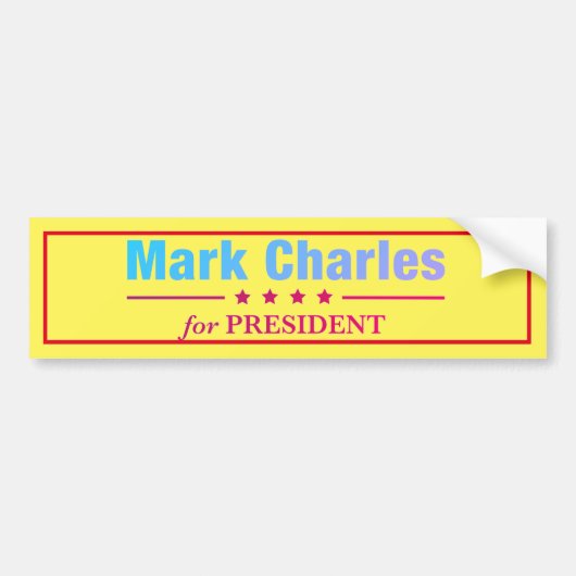 Mark Charles voor President Bumpersticker (Voorkant)
