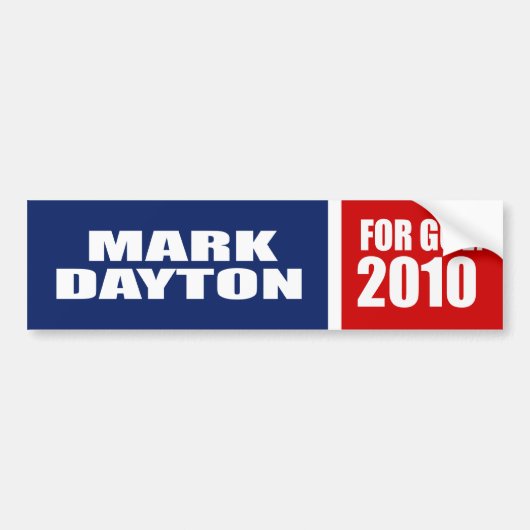 MARK DAYTON VOOR GOVERNOR BUMPERSTICKER (Voorkant)