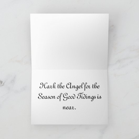 Mark de engel feestdagen kaart (Binnen)