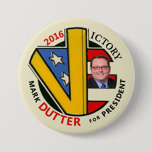 Mark Dutter voor President 2016 Ronde Button 7,6 Cm (Voorkant)