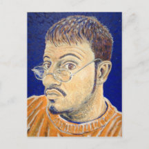 Mark E Westerfield Self Portrait Oranje White Blue