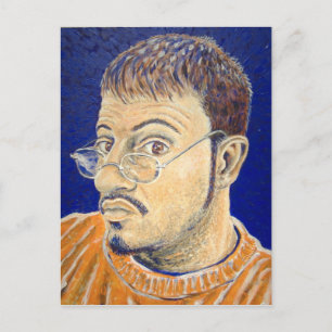 Mark E Westerfield Self Portrait Oranje White Blue Briefkaart