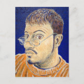 Mark E Westerfield Self Portrait Oranje White Blue Briefkaart (Voorkant)