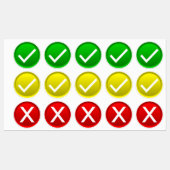 Mark en Red X controleren Labels (Vel)