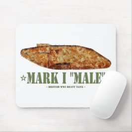 Mark I Mannelijke Britse Zware Tank Eerste Wereldo Muismat