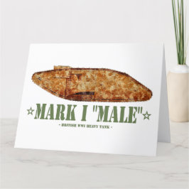 Mark I Mannelijke World War One Britse zware tank  Bedankkaart