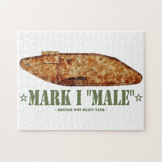 Mark I Mannelijke World War One Britse zware tank Legpuzzel (Horizontaal)