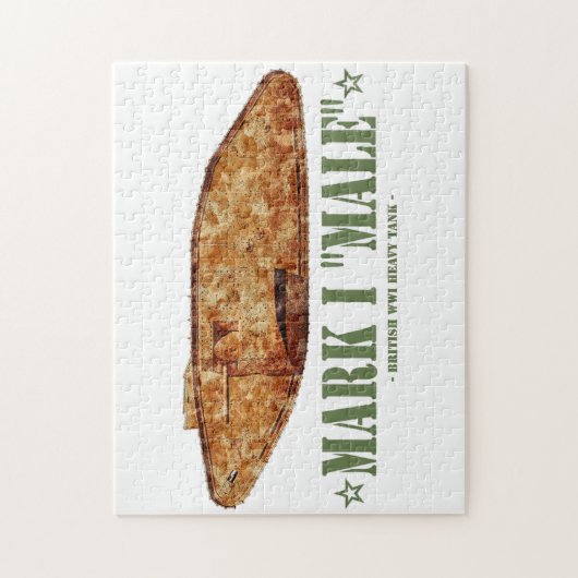 Mark I Mannelijke World War One Britse zware tank Legpuzzel (Verticaal)