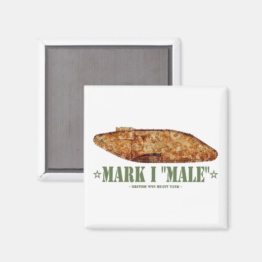Mark I Mannelijke World War One Britse zware tank  Magneet (Voorkant / Achterkant)