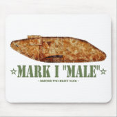 Mark I Mannelijke World War One Britse zware tank Muismat (Voorkant)