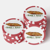 Mark I Mannelijke World War One Britse zware tank  Poker Chips (Opstapeling)