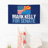 Mark Kelly voor Senaat 2022 Verkiezing Arizona Spandoek (Insitu)