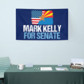 Mark Kelly voor Senaat 2022 Verkiezing Arizona Spandoek (Beurs)