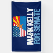 Mark Kelly voor Senaat 2022 Verkiezing Arizona Spandoek (Verticaal)