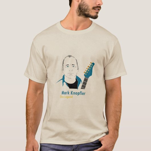 Mark Knopfler T Shirt voor Dire Straits Lovers (Voorkant)