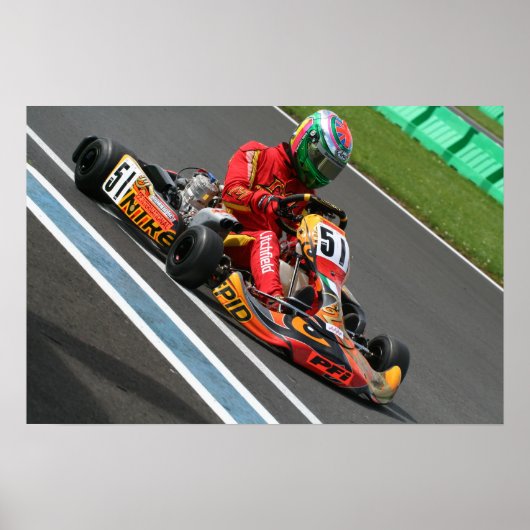 Mark Litchfield Karting Poster (Voorkant)