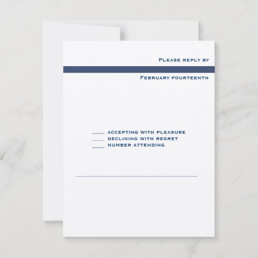 Mark Metallic Navy Bar Mitzvah Invitation Hebreeuw RSVP Kaartje (Voorkant)