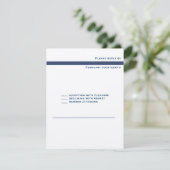 Mark Metallic Navy Bar Mitzvah Invitation Hebreeuw RSVP Kaartje (Staand voorkant)