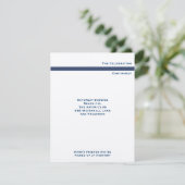 Mark Metallic Navy Bar Mitzvah Reception Kaart (Staand voorkant)