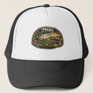 Mark Mystic Connecticut Vintage Naam voor Nautisch Trucker Pet