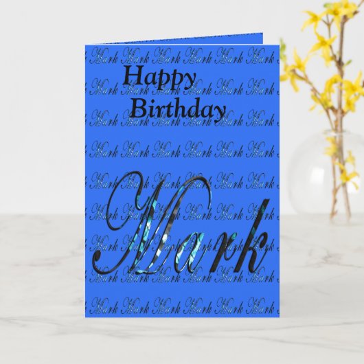 Mark, naam, Logo, Wenskaart. Kaart (Gele Bloem)